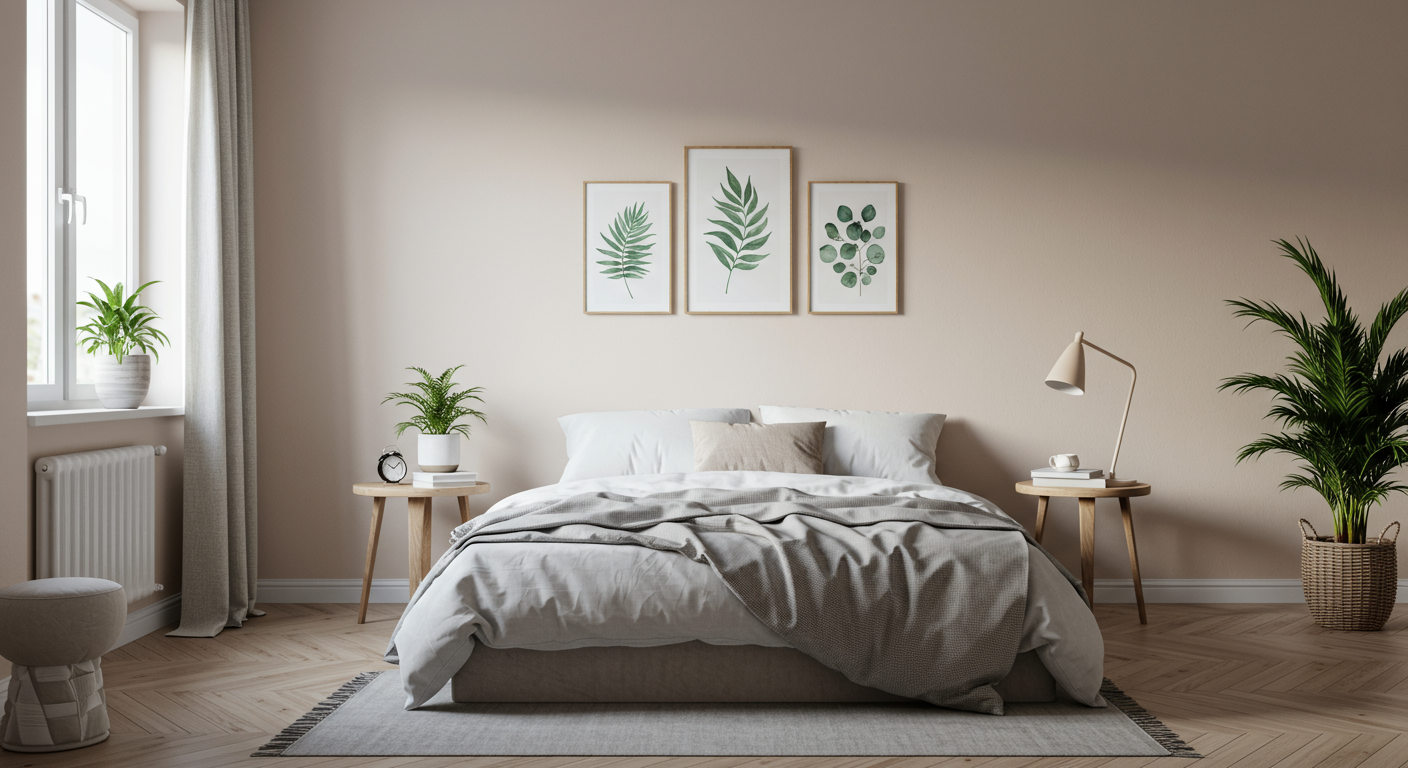 Professional Indoor Painter in a Modern Living Room