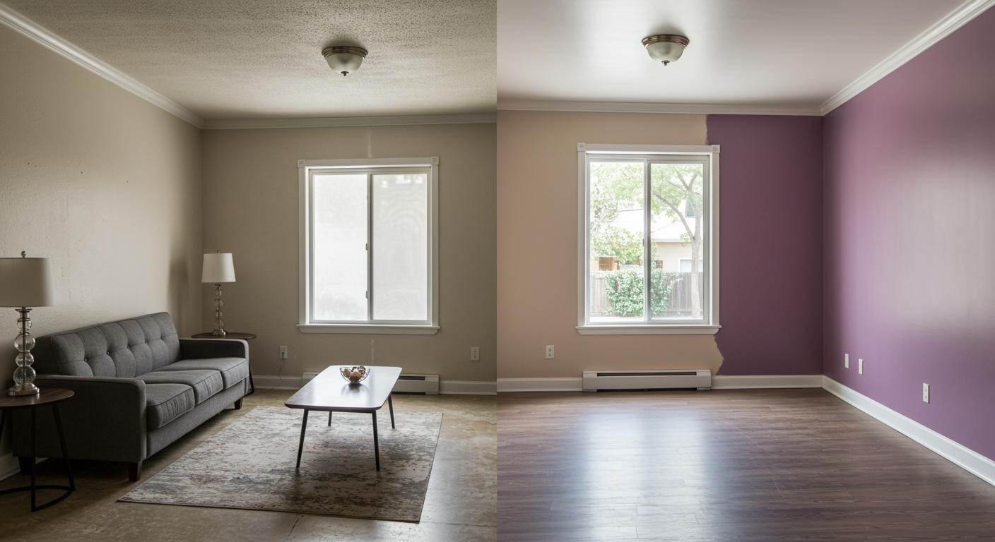 Finished Indoor Painting Project in a Modern Home