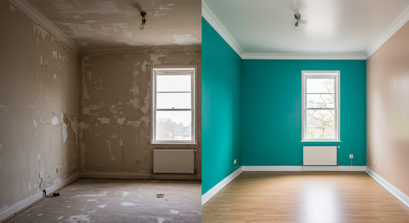 Residential Interior Painting Scene